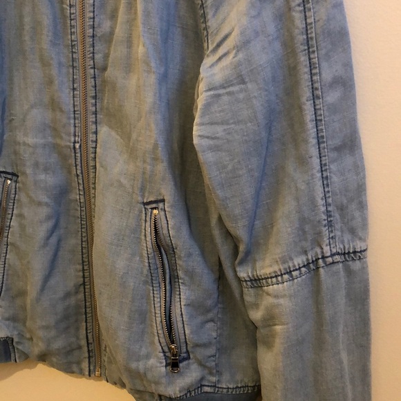 LOFT • lightweight moto chambray jacket - Picture 4 of 6